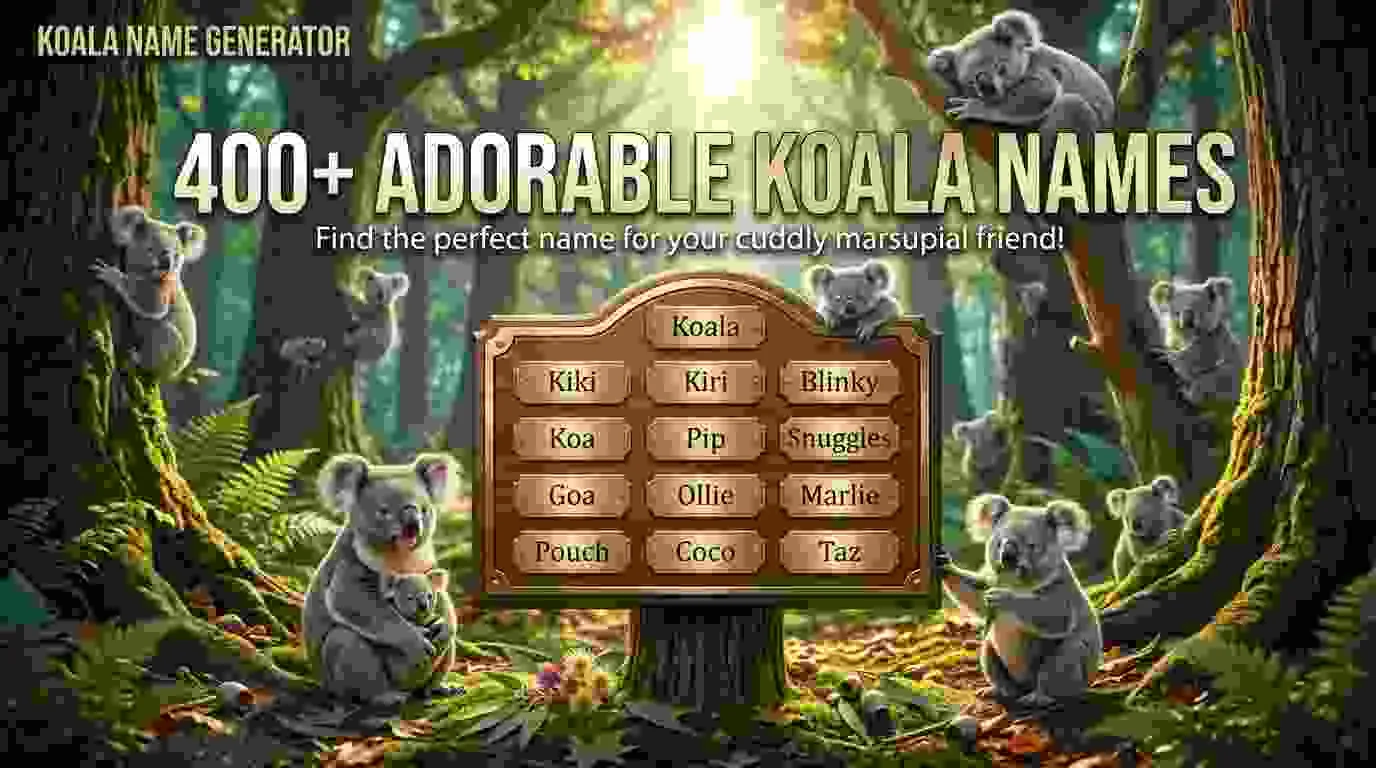 Adorable Koala Names With Name Generator