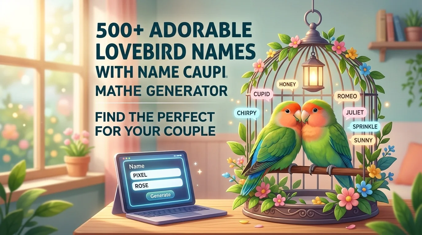 Adorable Lovebird Names With Name Generator