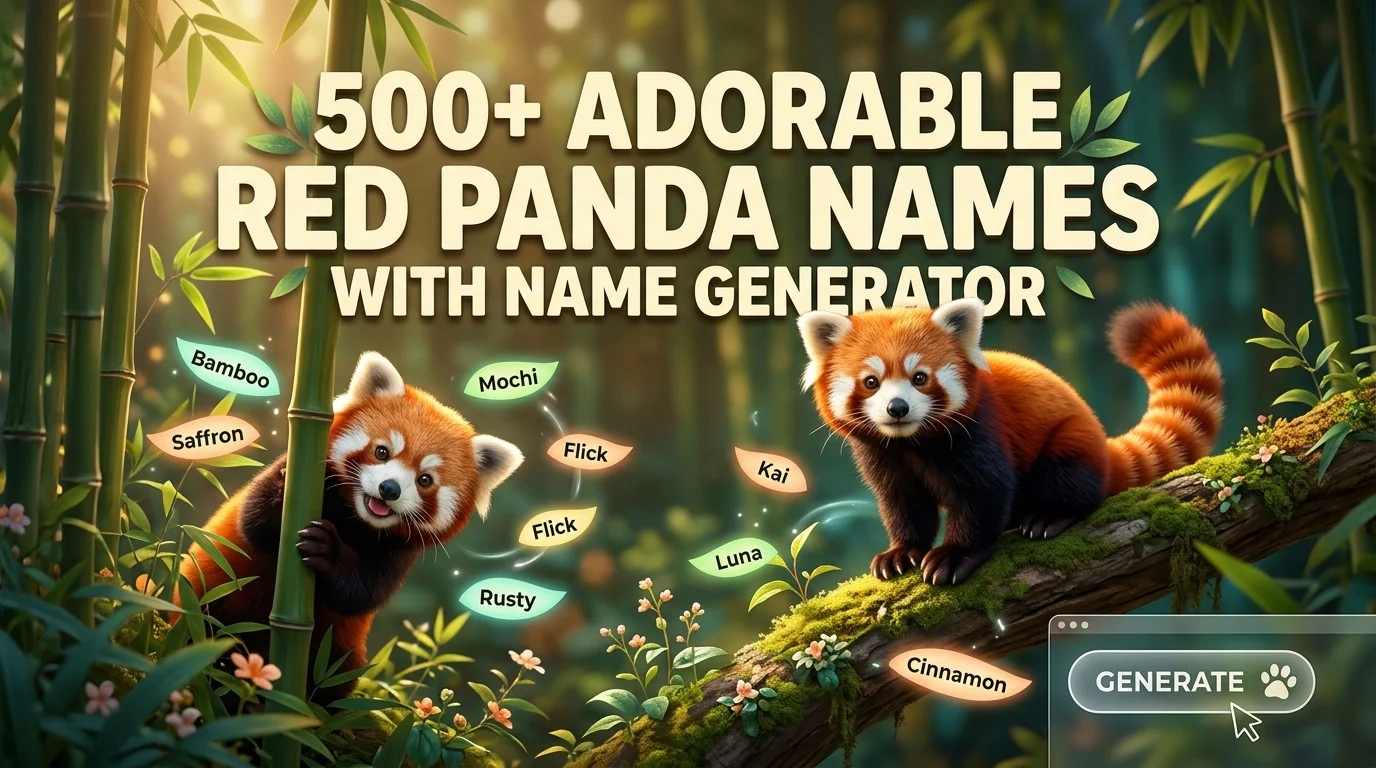 Adorable Red Panda Names With Name Generator