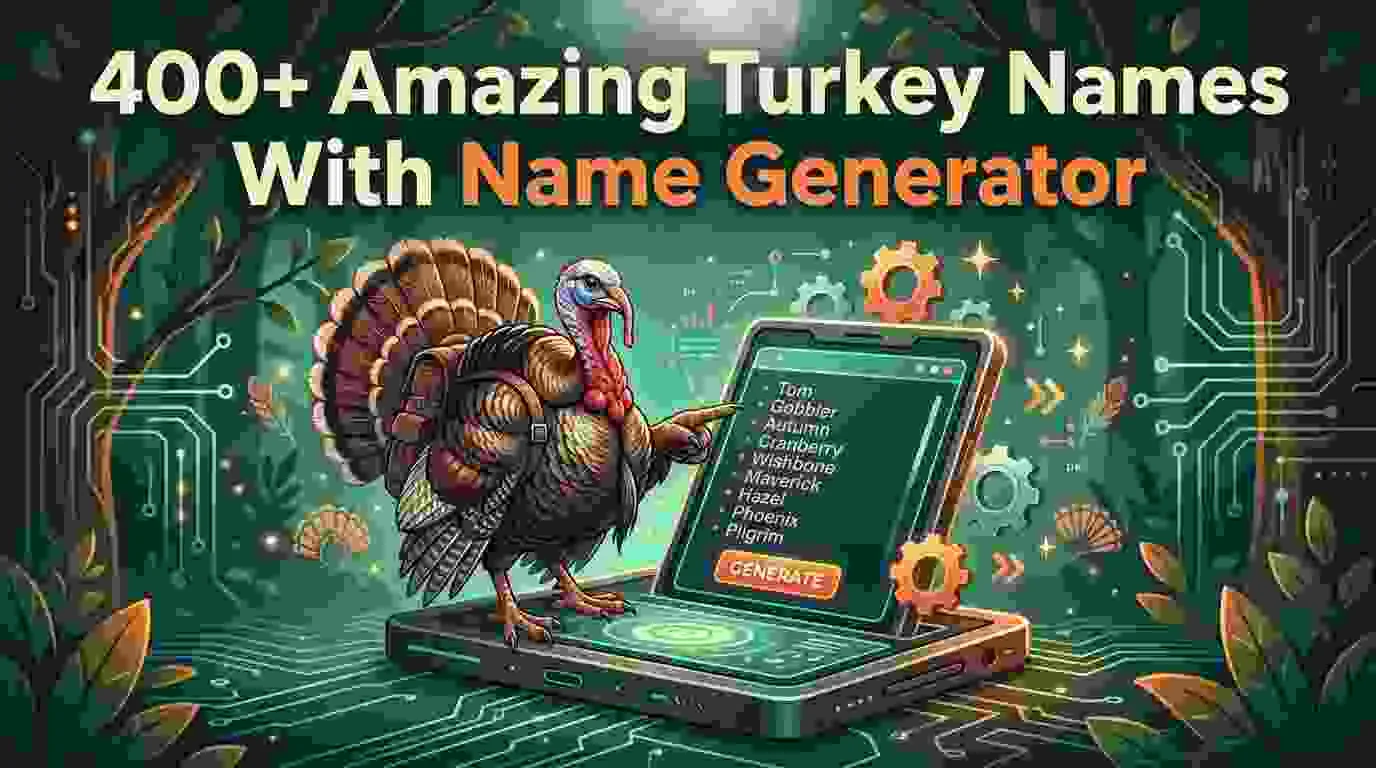 Amazing Turkey Names With Name Generator