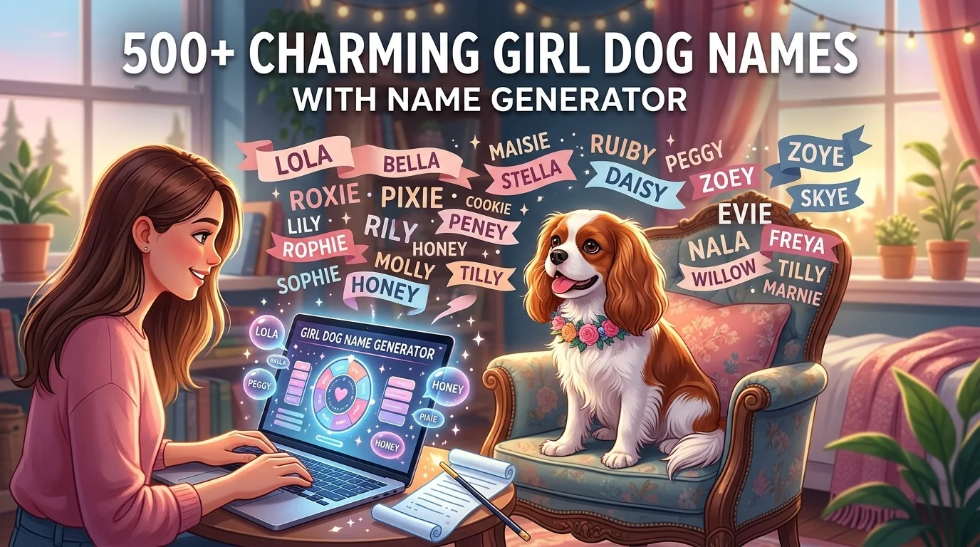 Charming Girl Dog Names With Name Generator