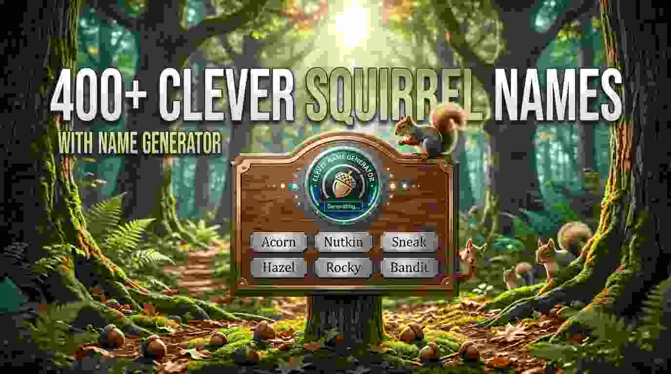 Clever Squirrel Names With Name Generator