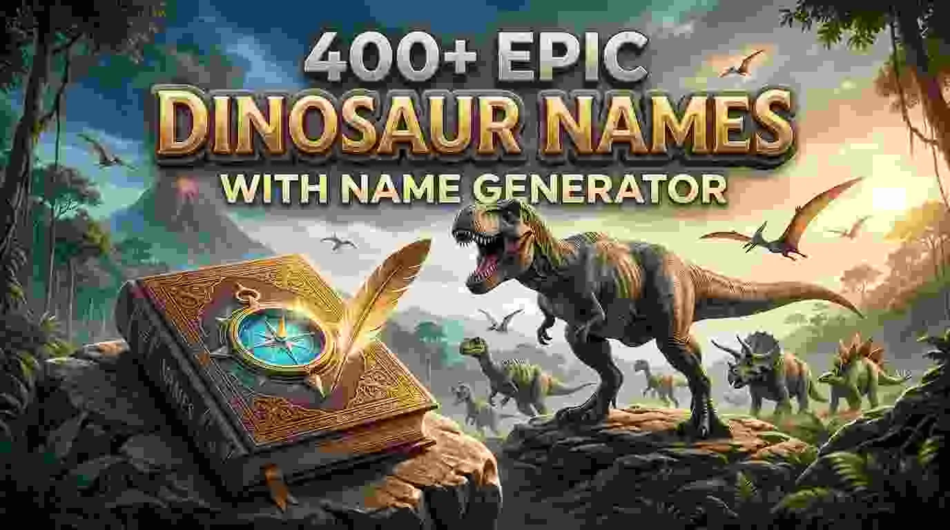 Epic Dinosaur Names With Name Generator