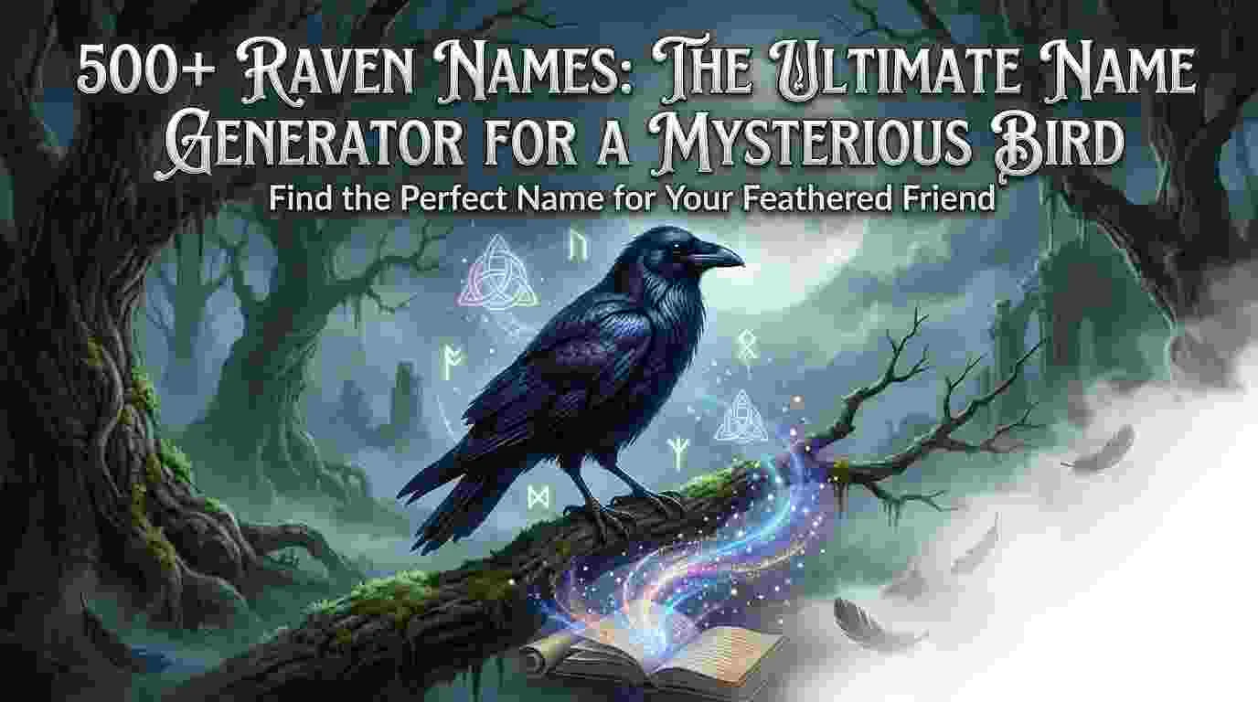 Raven Names The Ultimate Name Generator for a Mysterious Bird