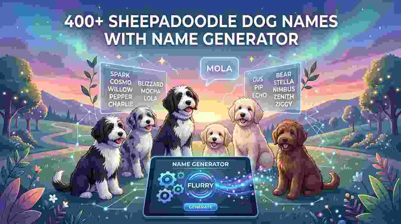 Sheepadoodle Dog Names With Name Generator