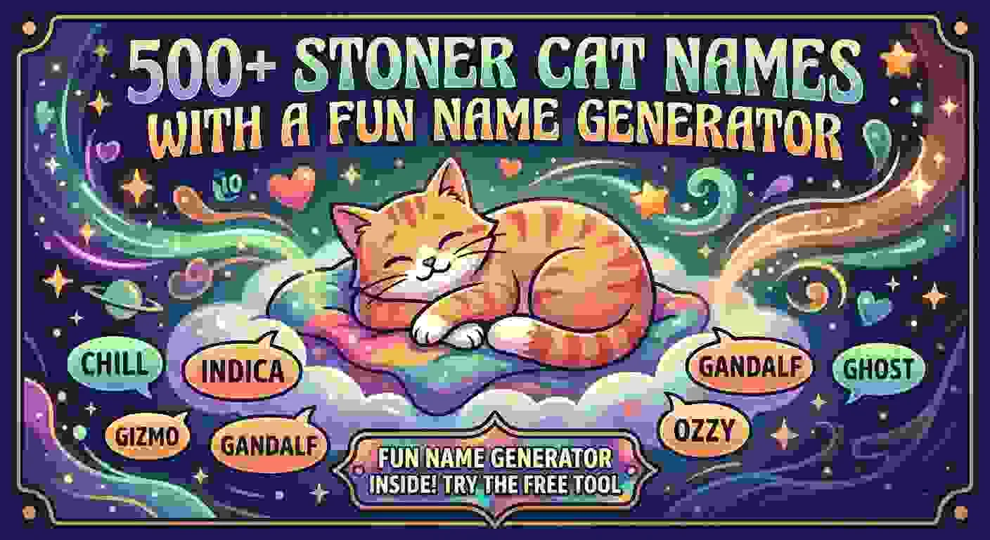 Stoner Cat Names With a Fun Name Generator