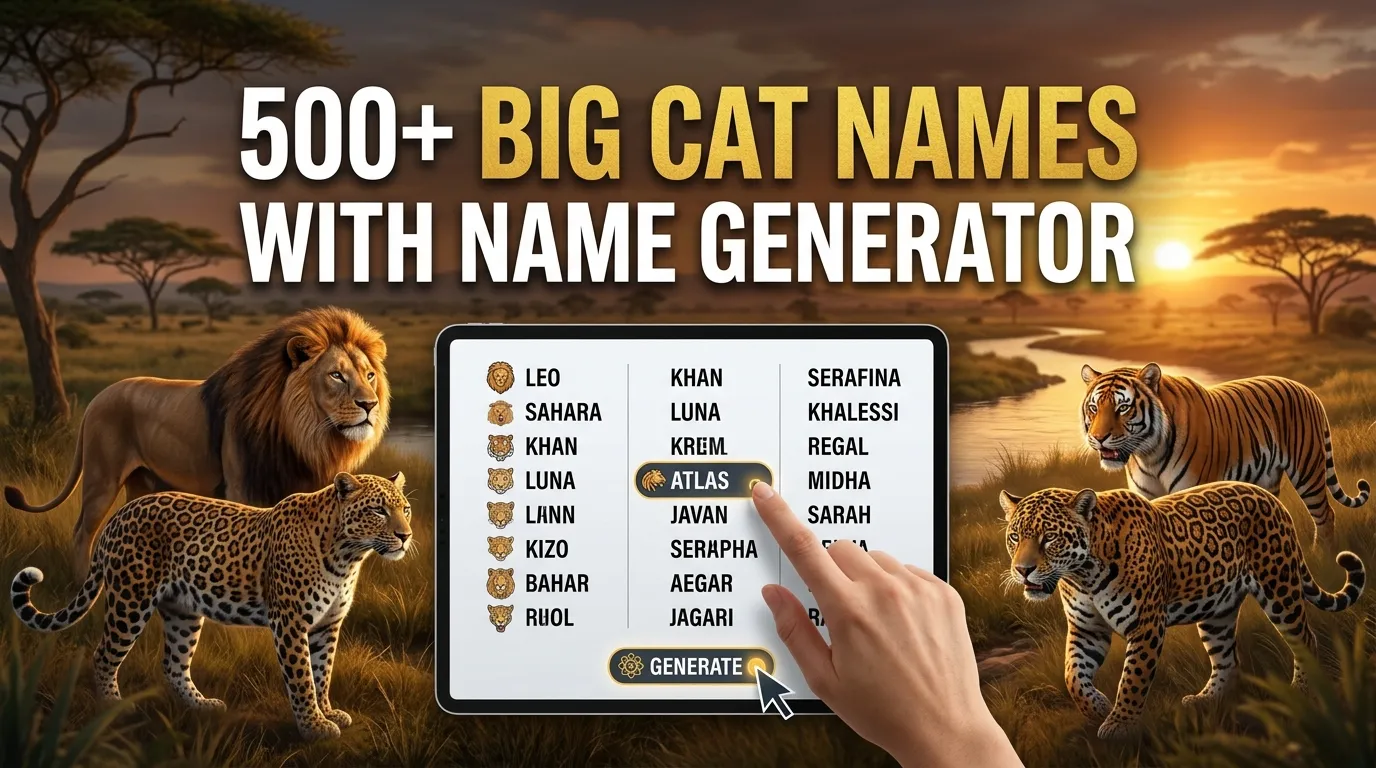 Big Cat Names With Name Generator