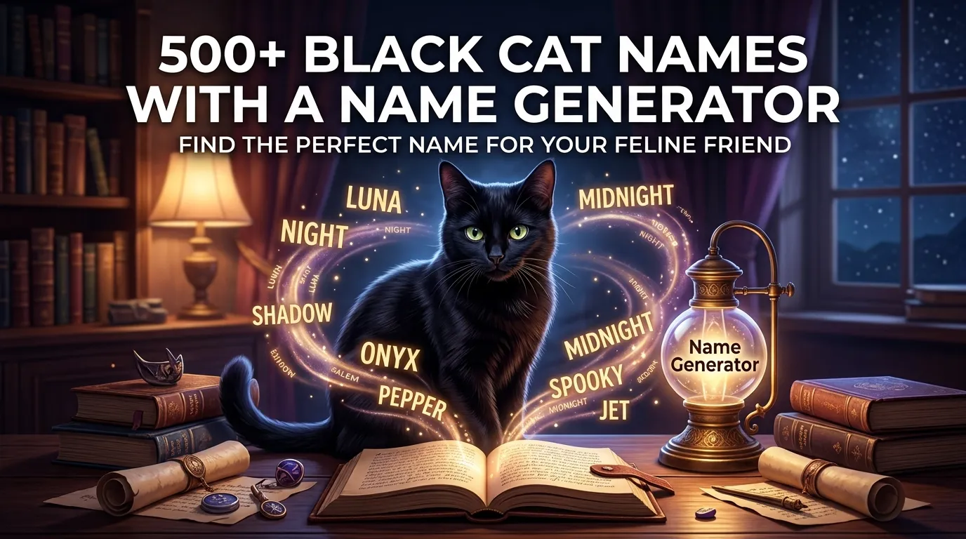Black Cat Names With a Name Generator