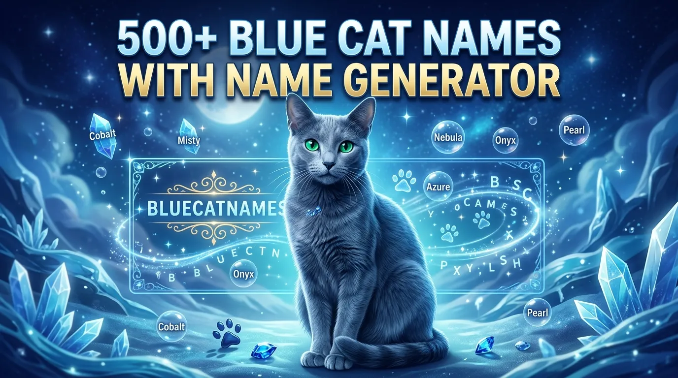 Blue Cat Names With Name Generator