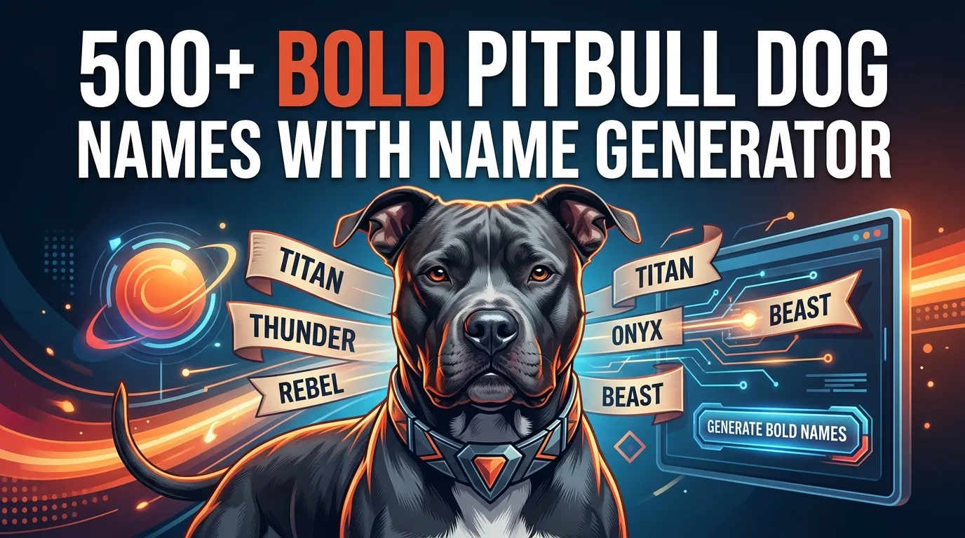 Bold Pitbull Dog Names With Name Generator