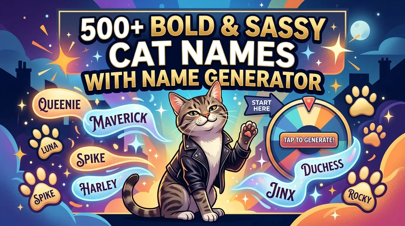 Bold & Sassy Cat Names With Name Generator