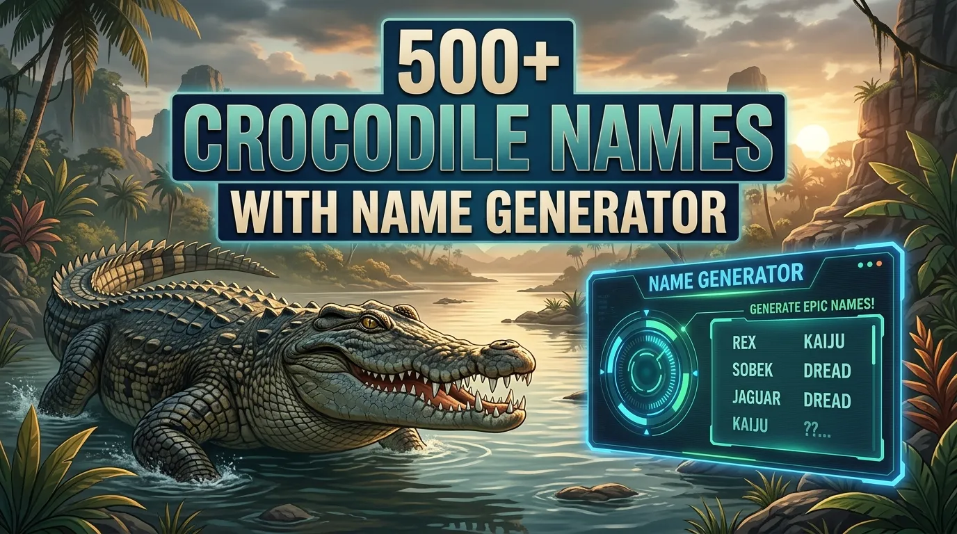 Epic Crocodile Names With Name Generator