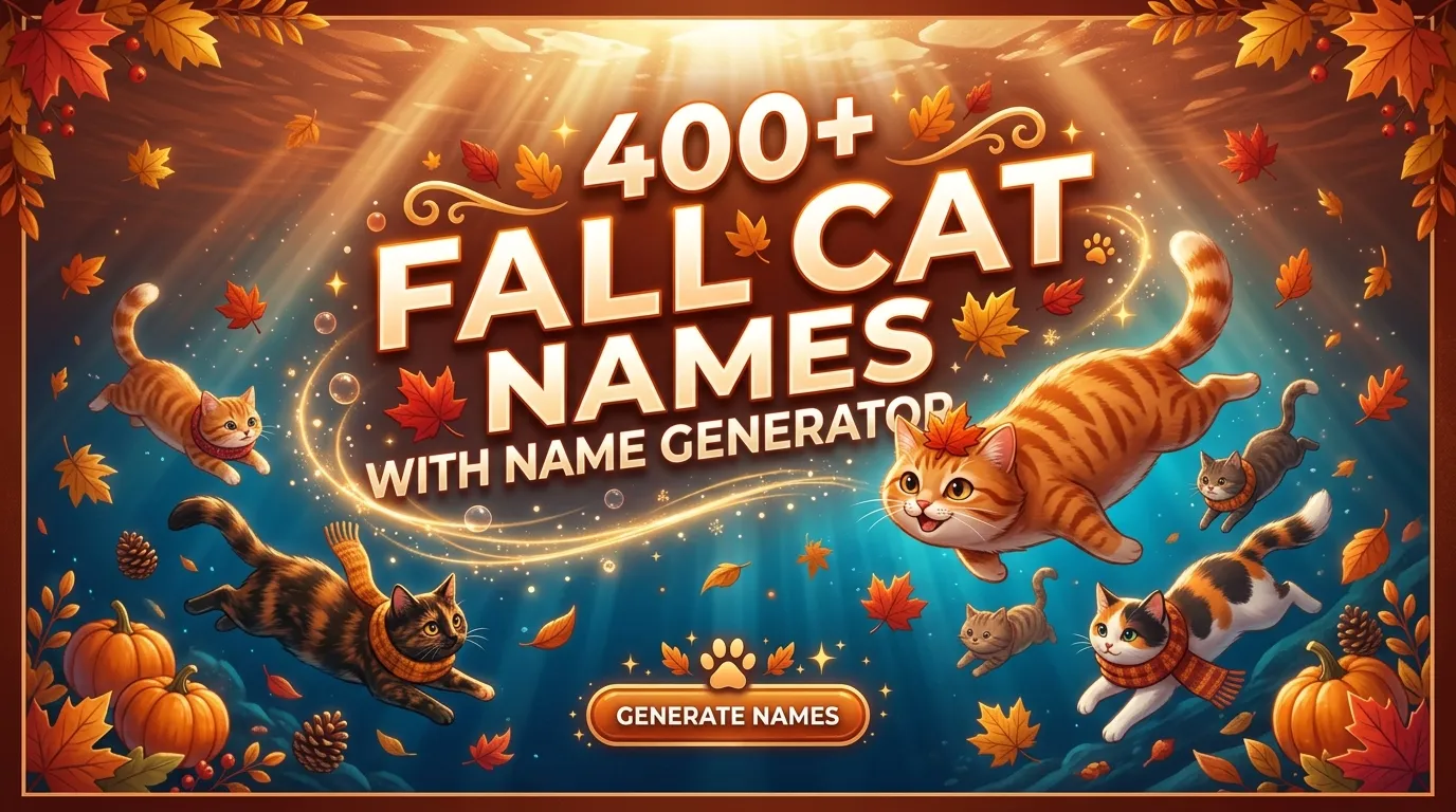 Fall Cat Names With Name Generator
