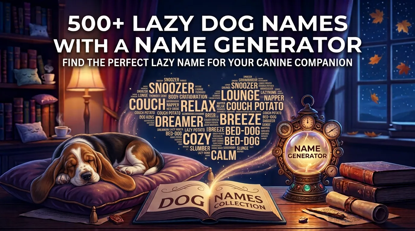 Lazy Dog Names With a Name Generator