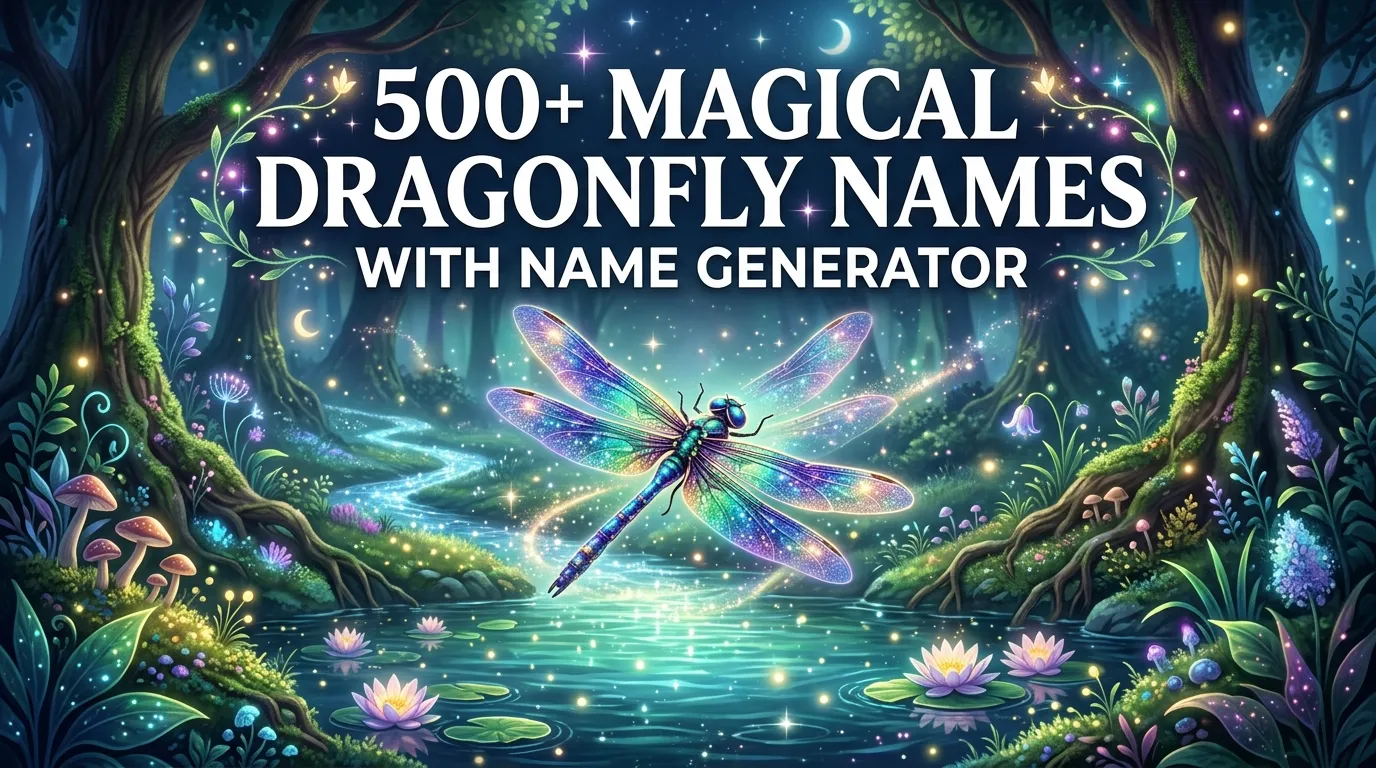 Magical Dragonfly Names With Name Generator