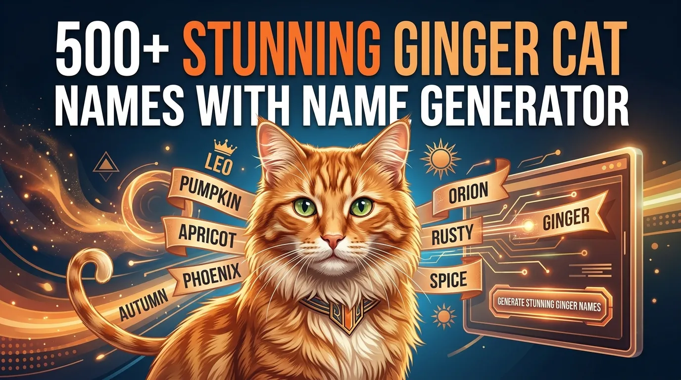 Stunning Ginger Cat Names With Name Generator