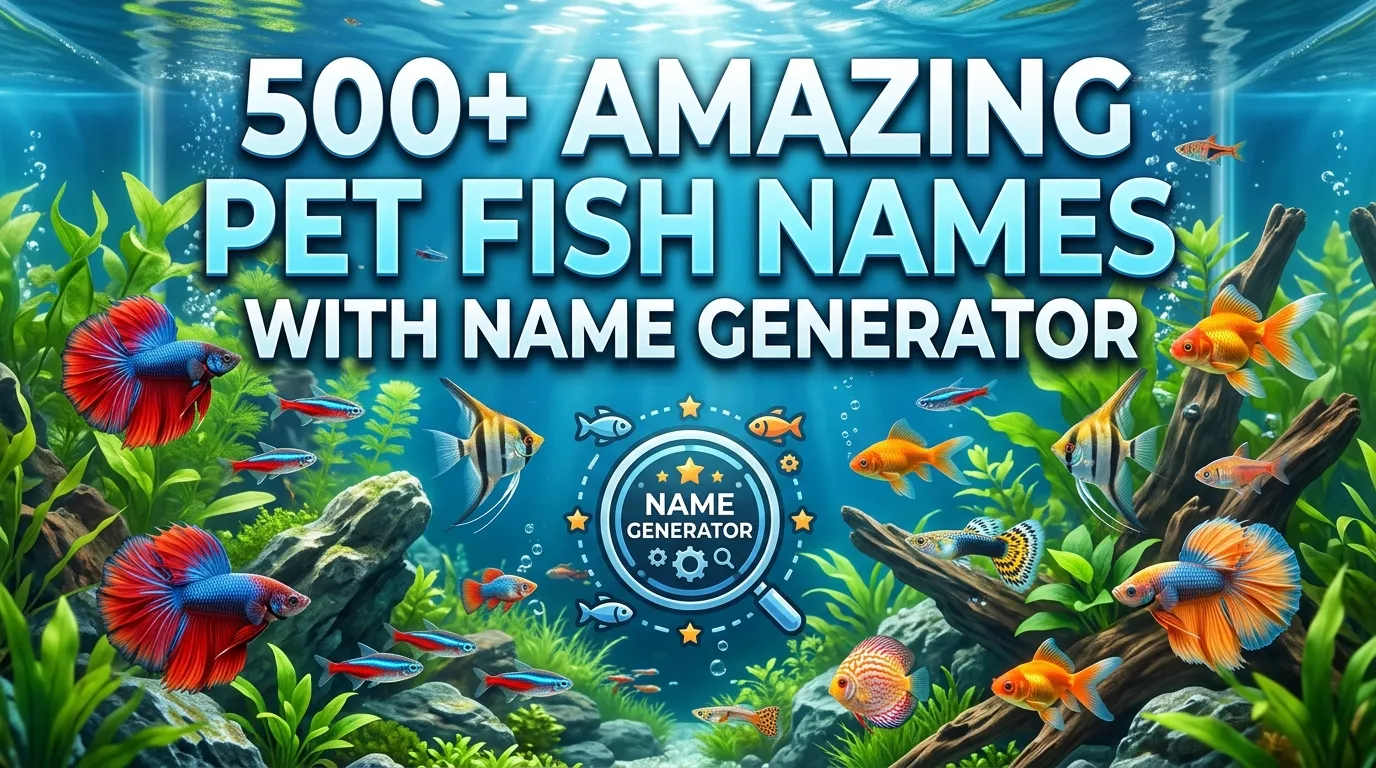 Amazing Pet Fish Names With Name Generator