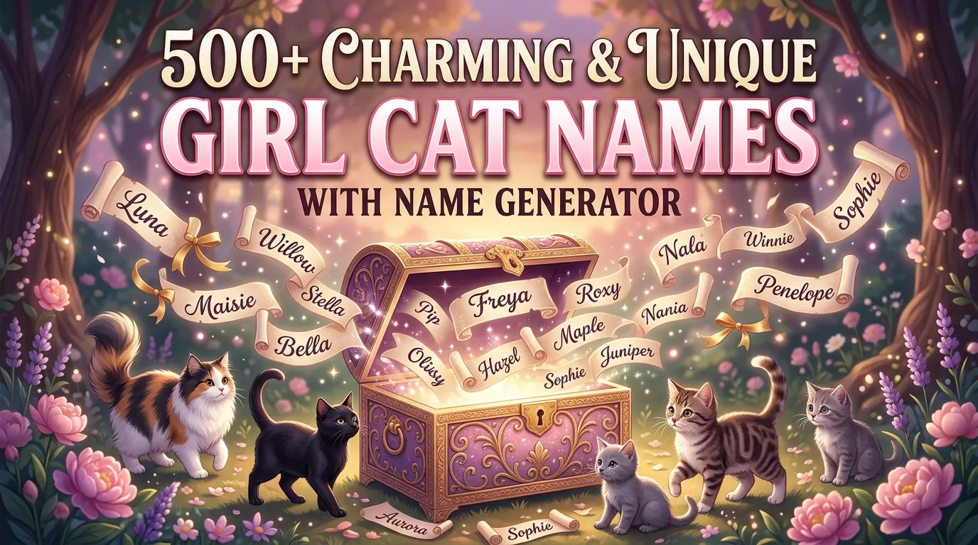 Charming & Unique Girl Cat Names With Name Generator