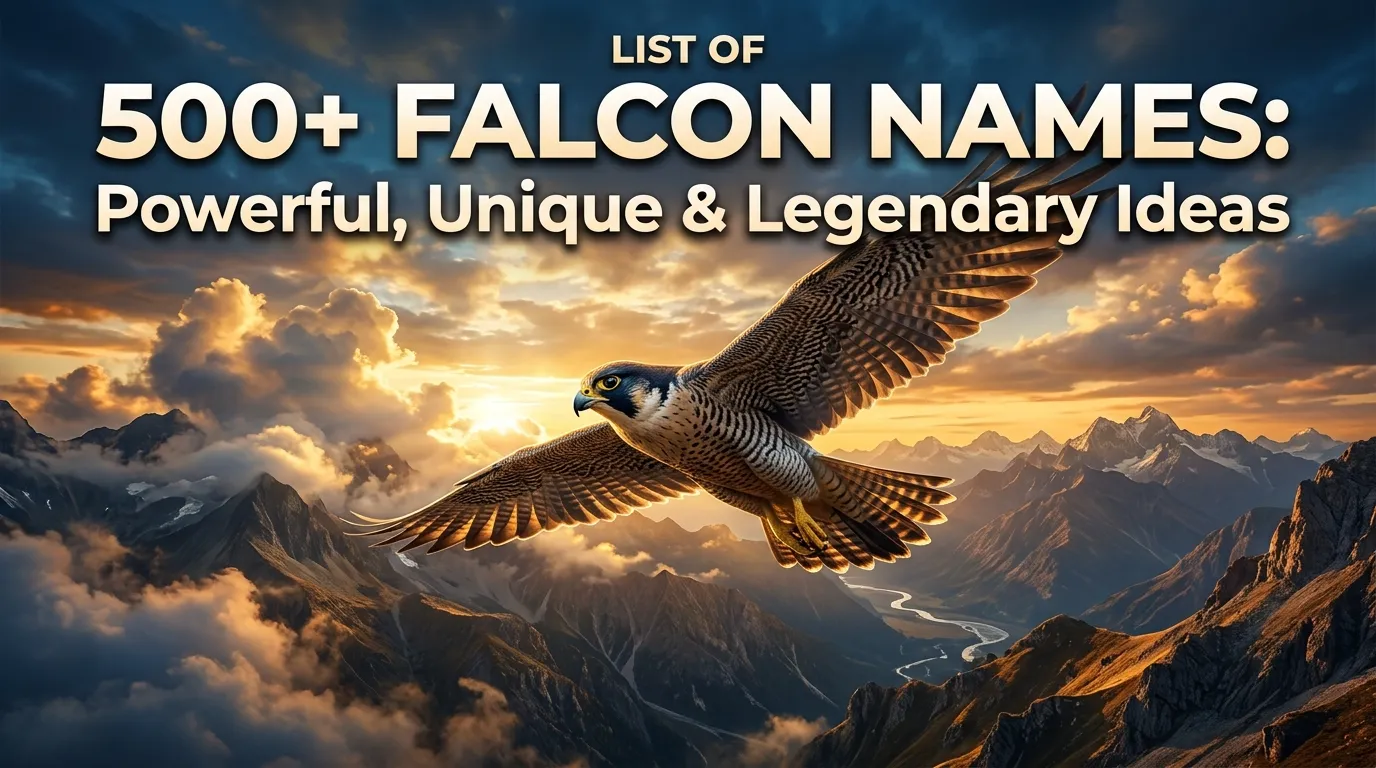 Falcon Names: Powerful, Unique & Legendary Ideas