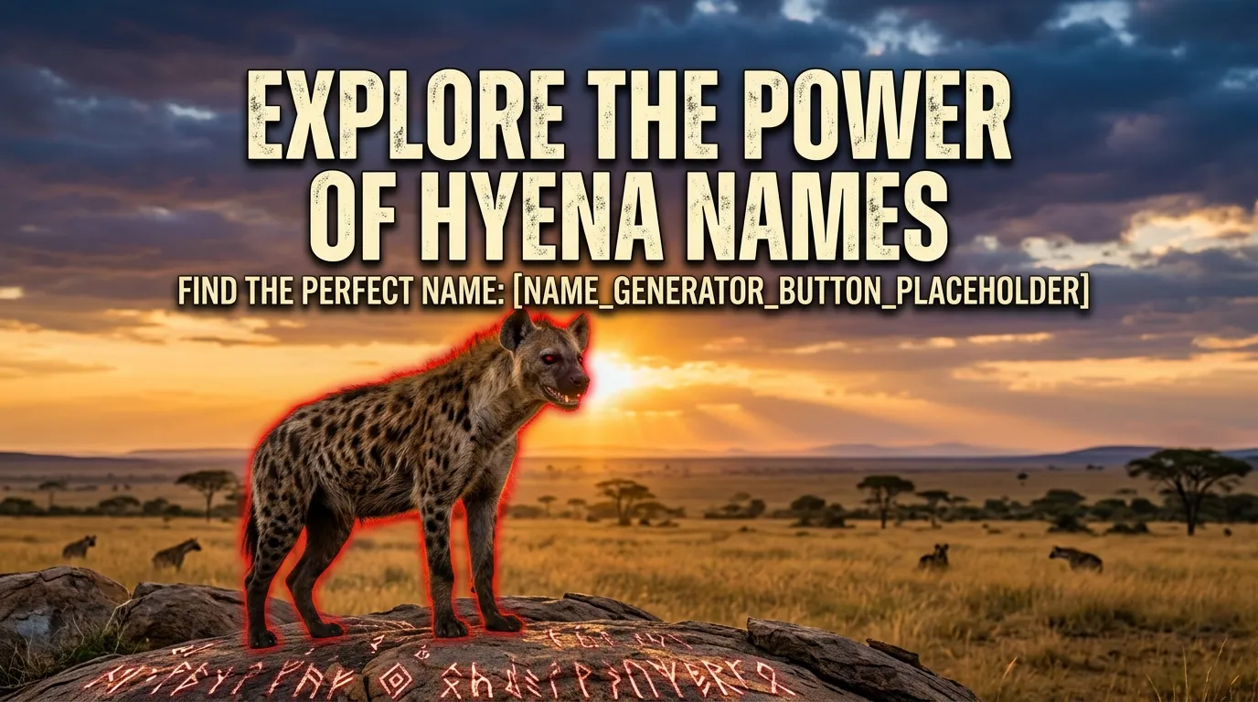Hyena Names With a Wild & Powerful Name Generator