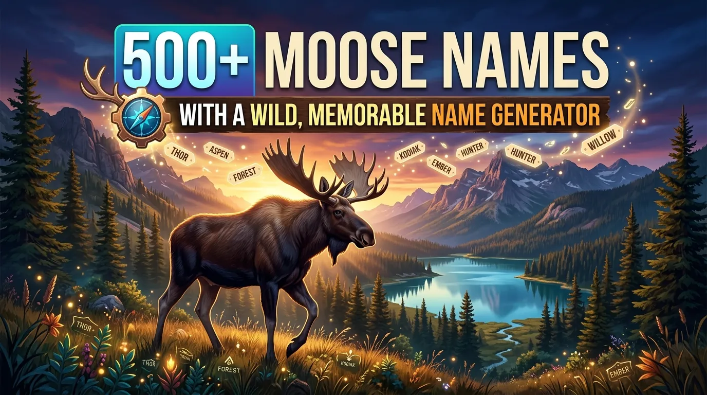 Moose Names With a Wild, Memorable Name Generator